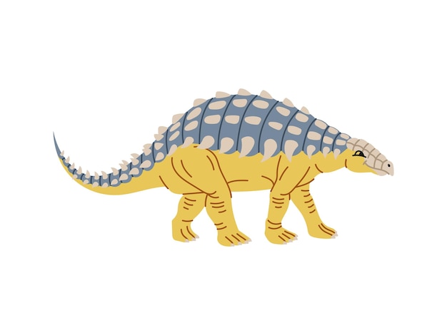 Vector cartoon dinosaurus panoplosaurus reptielen personage