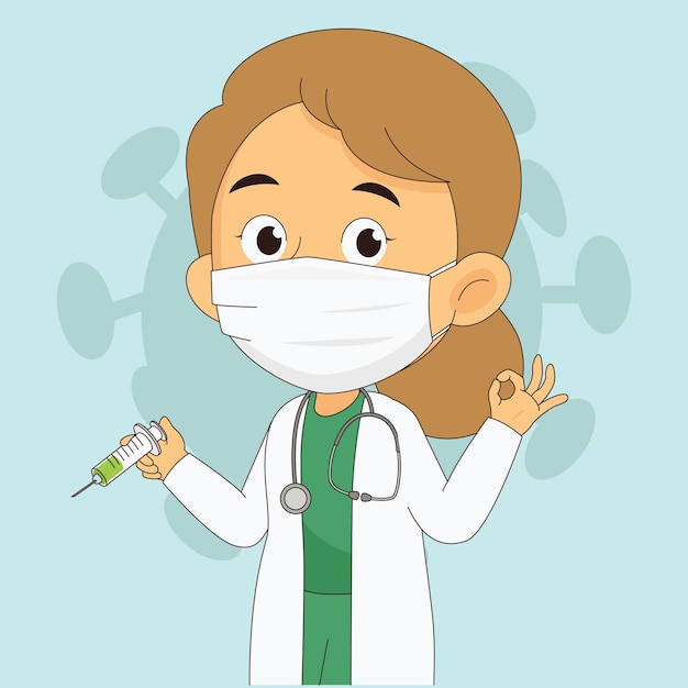 コロナcovid-19で予防ワクチンを保持している漫画の医者