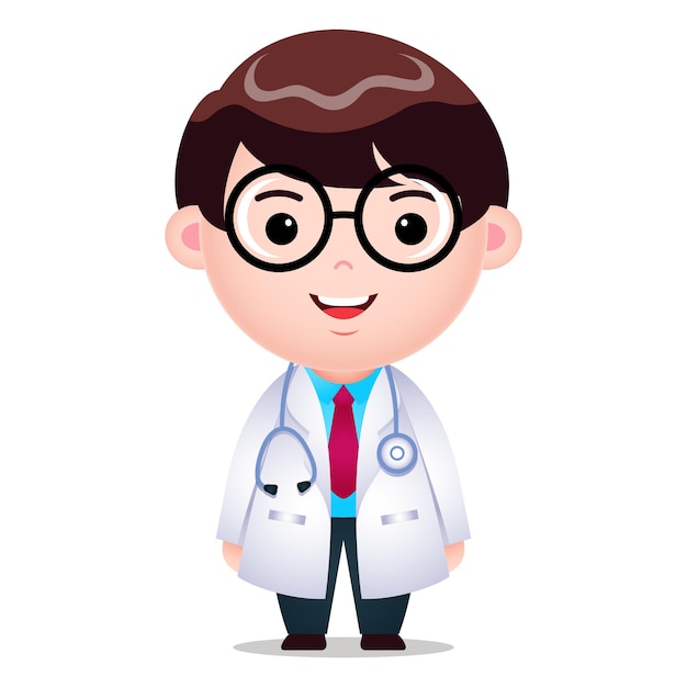 Cartoon doctor male character illustration