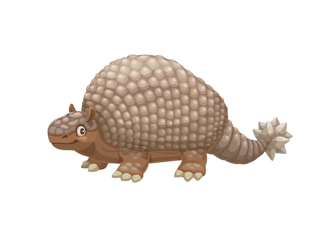 Cartoon doedicurus dinosaur glyptodont character