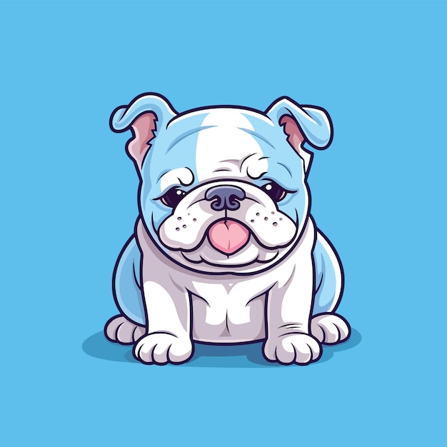 Vector a cartoon of a dog that is a bulldog