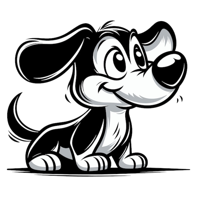 Vector cartoon dog vector illustration