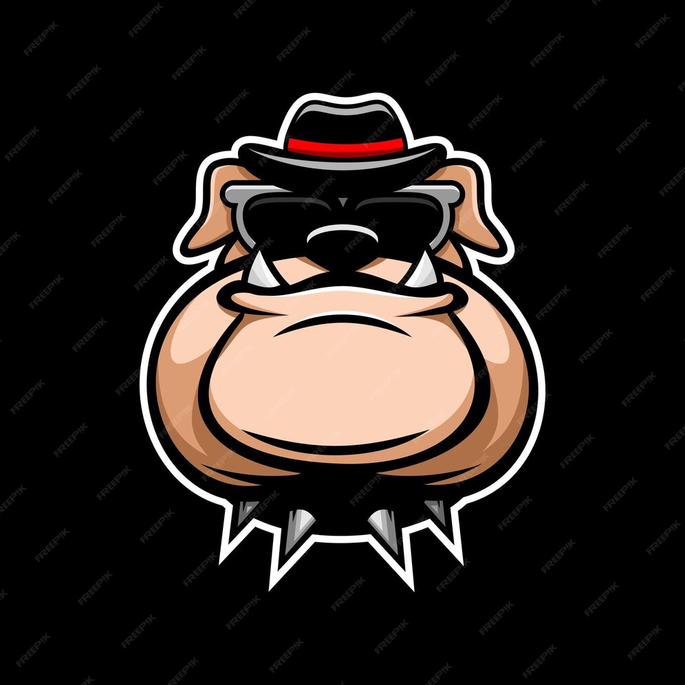 Premium Vector | A cartoon dog wearing a helmet and sunglasses