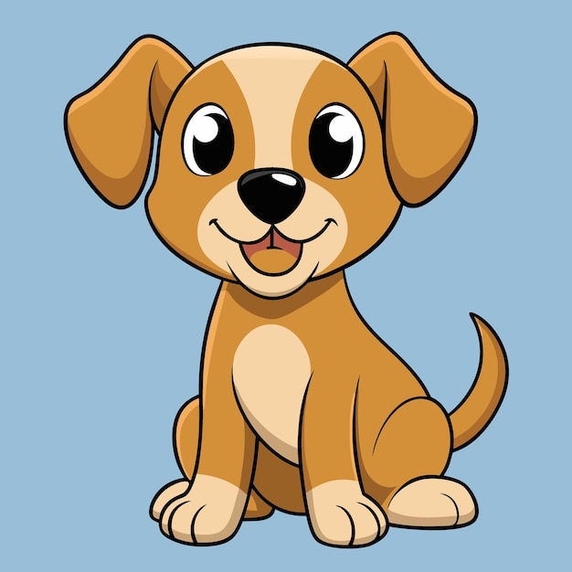 a cartoon dog with a big smile on its face
