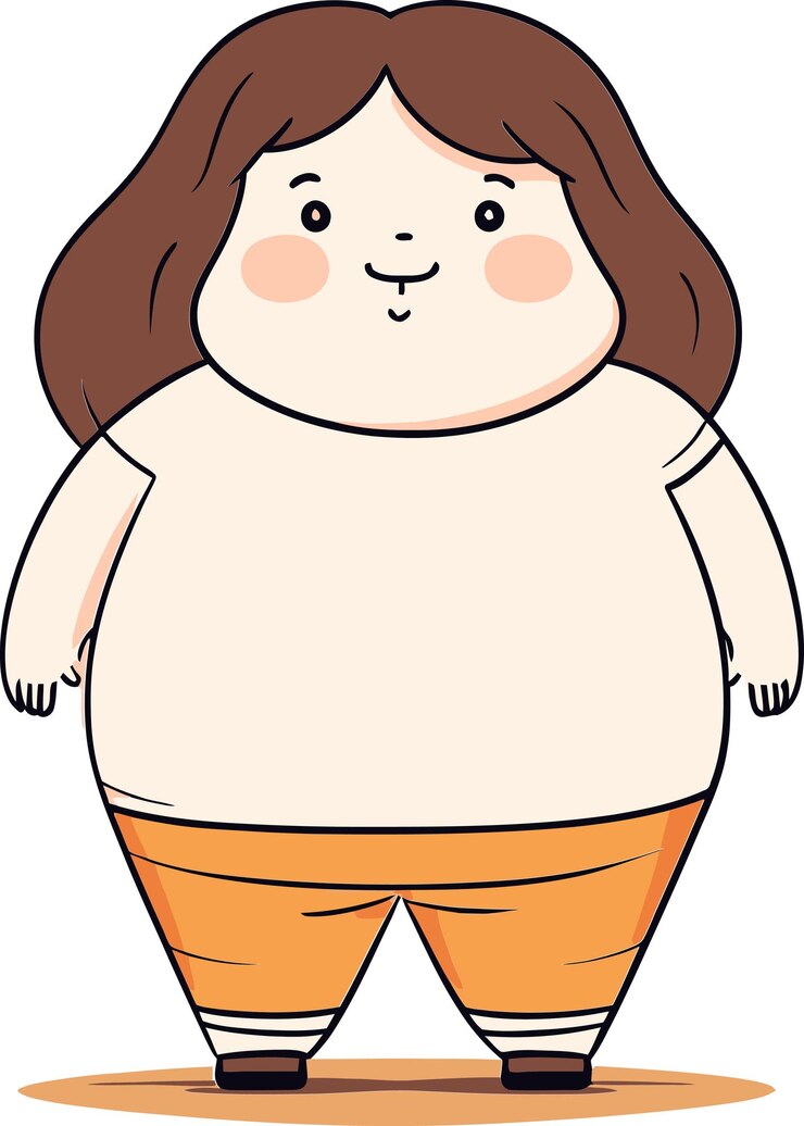 Vector 큰 배를 가진 개의 만화