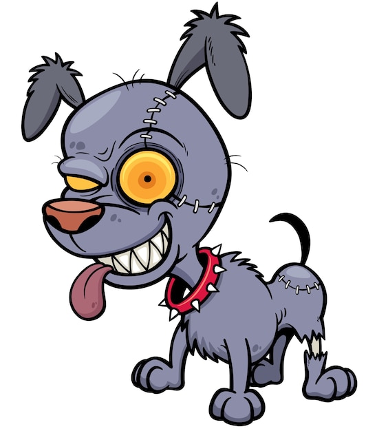 Cartoon dog zombie