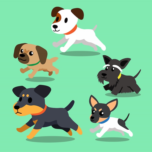 Cartoon dogs running