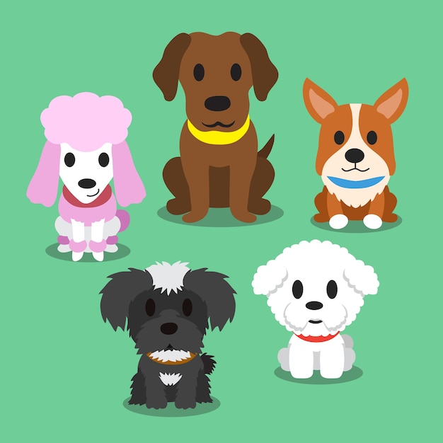 Cartoon dogs standing