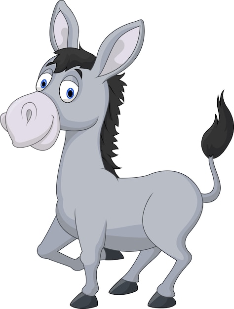 Vector cartoon donkey