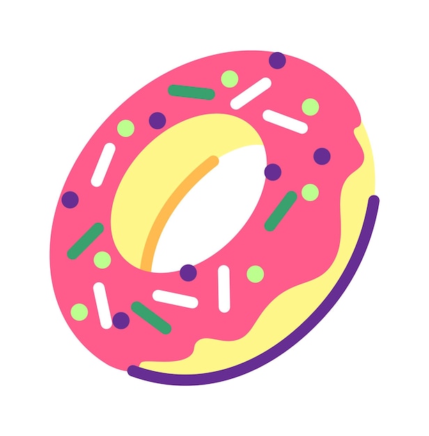 Cartoon donut icon Vector illustration