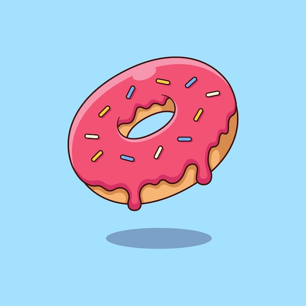 Cartoon Donut Illustratie