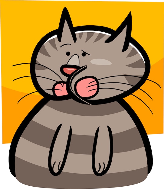 Vector cartoon doodle of cat