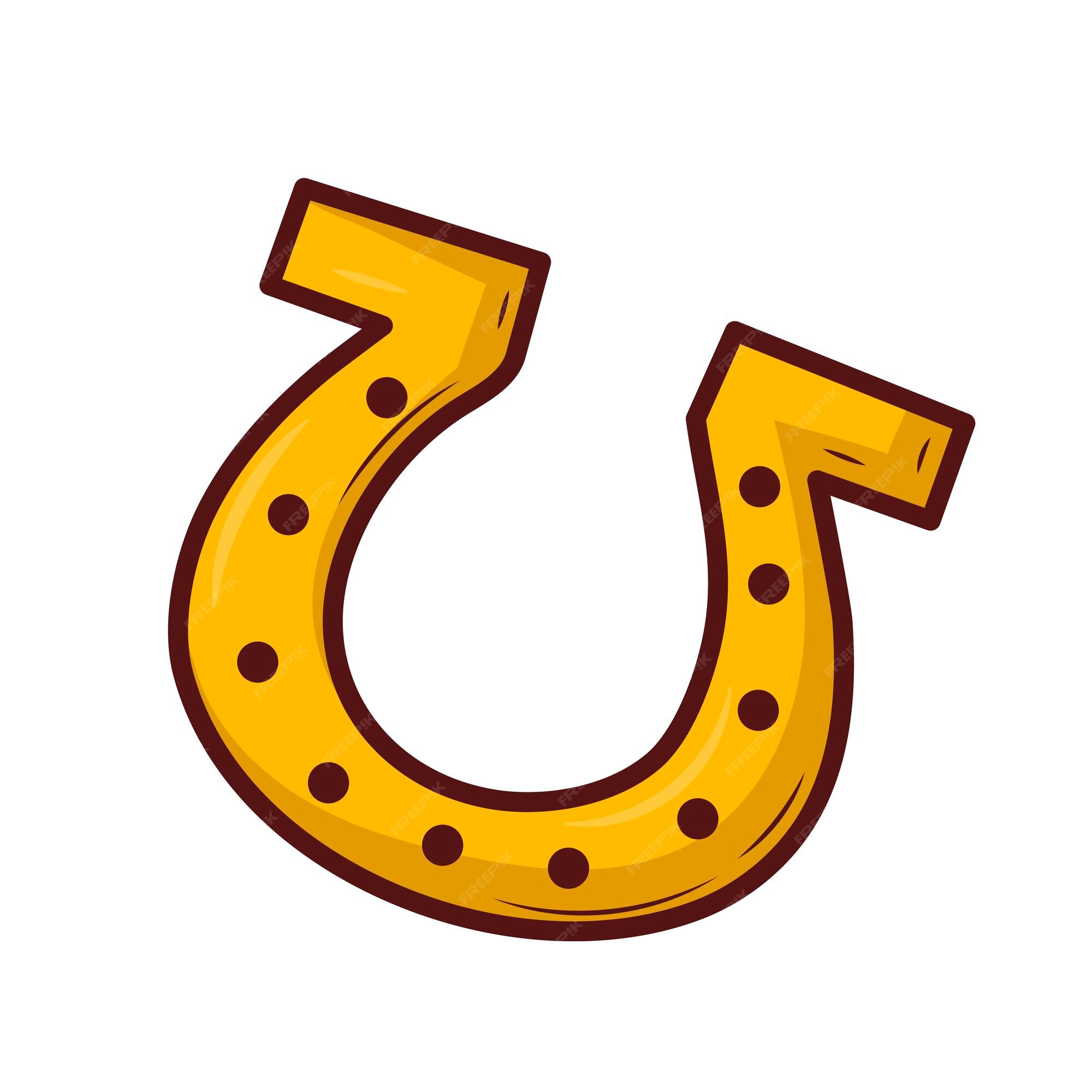 Premium Vector Cartoon Doodle Golden Horseshoe premium-vector-cartoon-doodle-golden-horseshoe