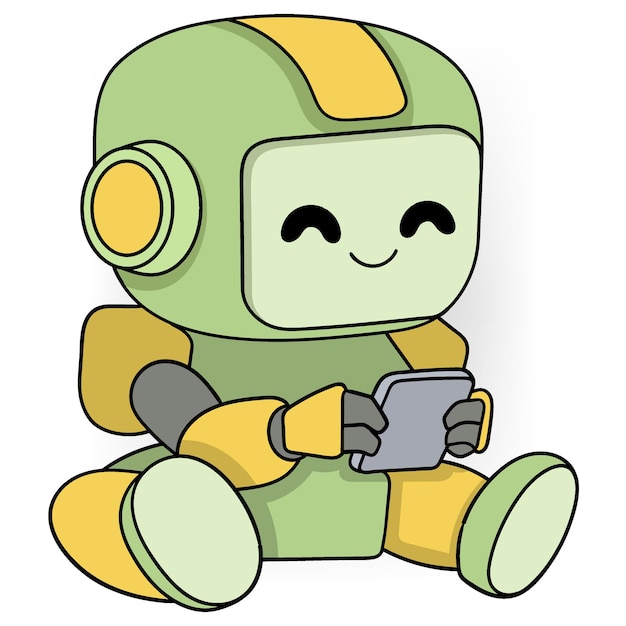 cartoon doodle illustration of advanced technology for the future