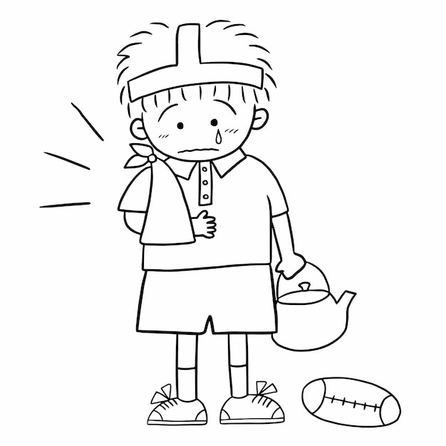 school boy cartoon doodle kawaii anime coloring page cute illustration  drawing character chibi manga comic 24692578 Vector Art at Vecteezy