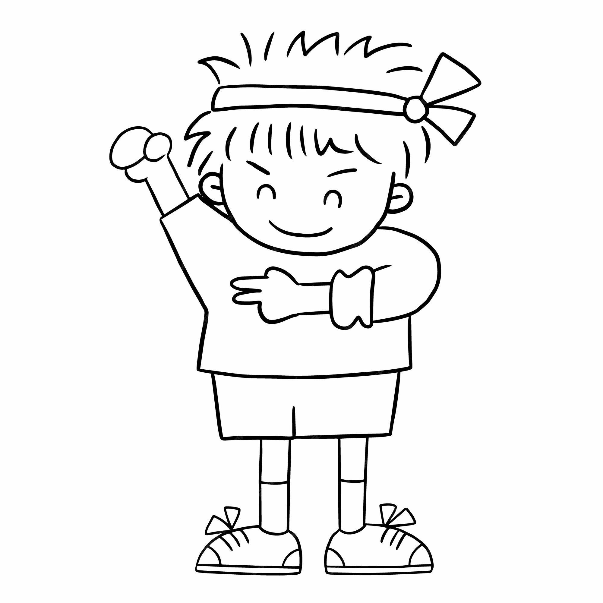 Premium Vector  Cartoon cute doodle coloring page kawaii anime  illustration clipart character chibi drawing manga