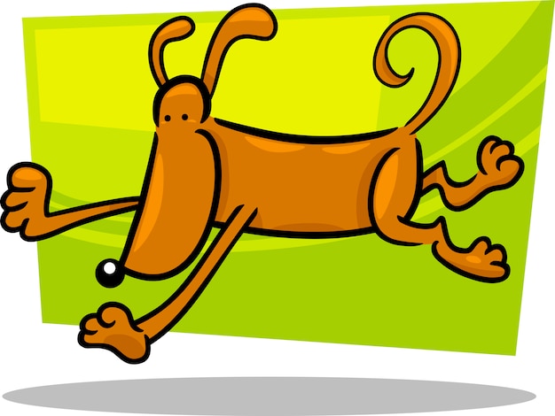 Вектор Мультфильм каракули бегущей собаки