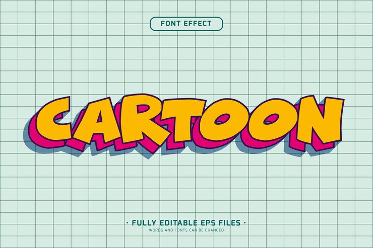 Vector 만화 듀들 텍스트 효과 편집 가능한 터 글 스타일.