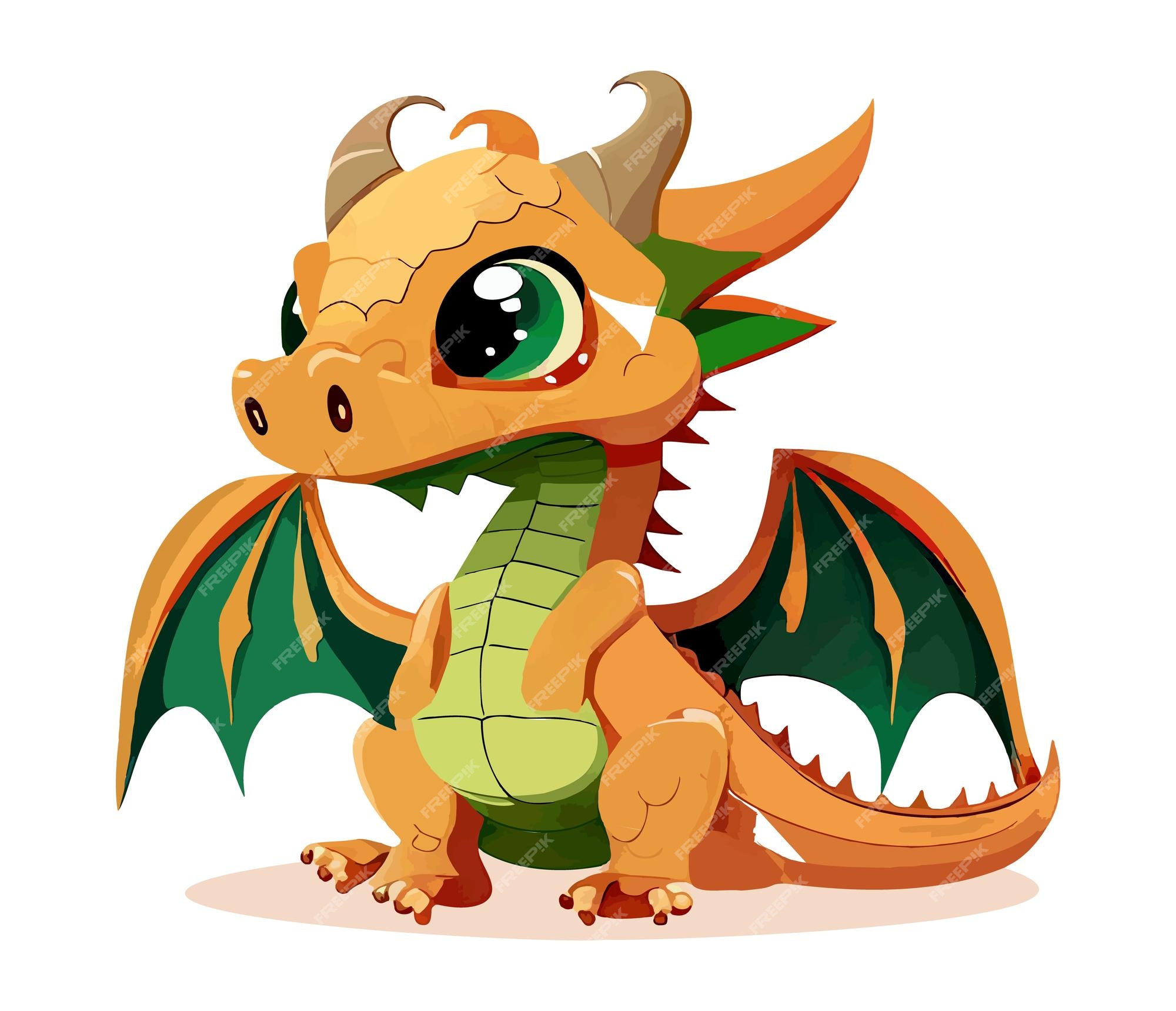 Premium Vector  A cartoon dragon with the word dragon on it