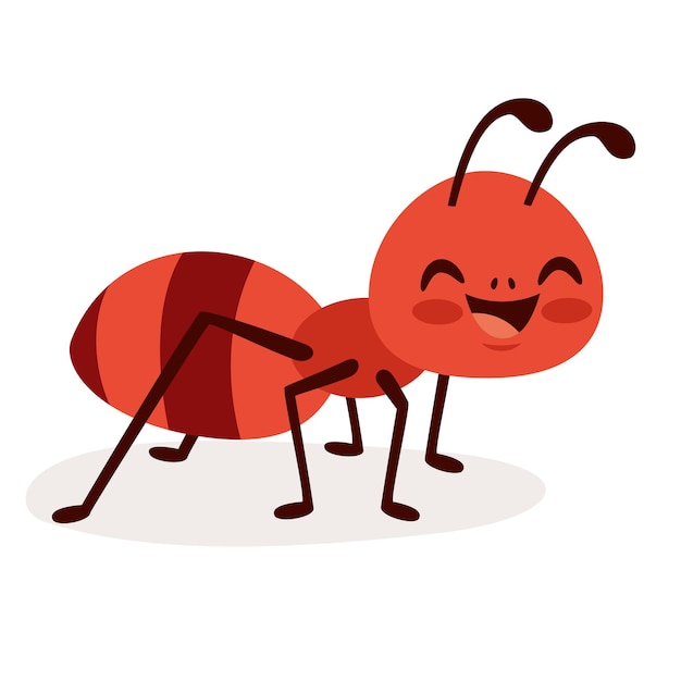 Vector cartoon drawing of an ant