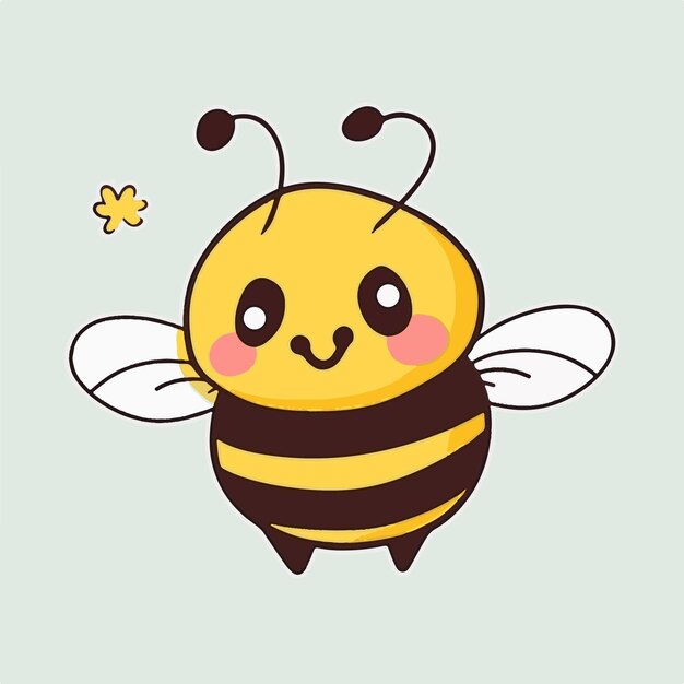 A cartoon drawing of a bee