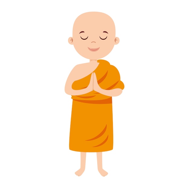 Cartoon Drawing Of Buddhist Monk