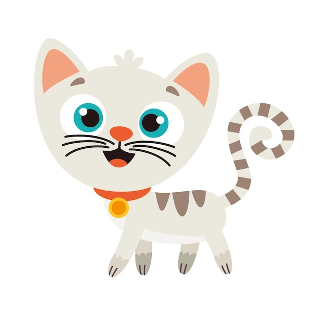 Vector cartoon drawing of a cat