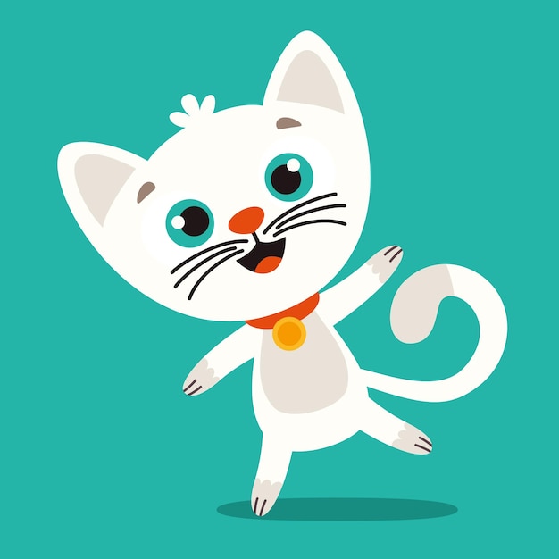 Vector cartoon drawing of a cat