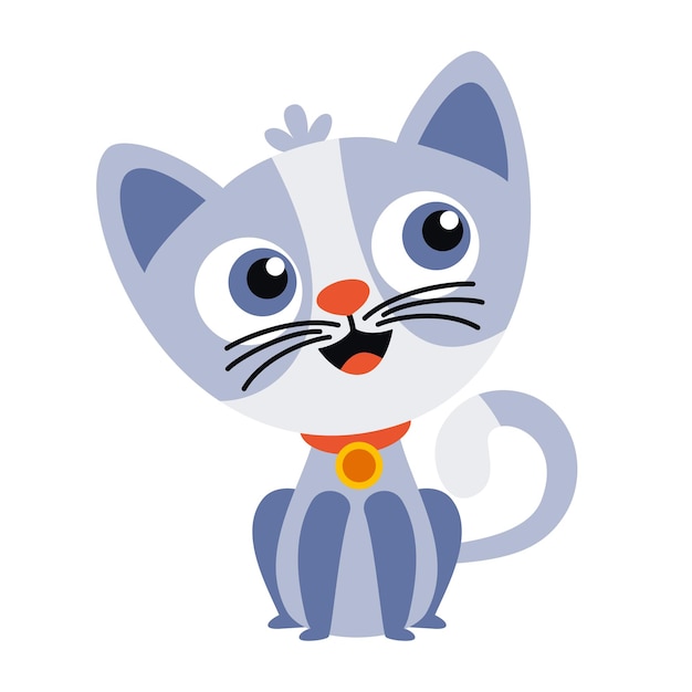 Vector cartoon drawing of a cat