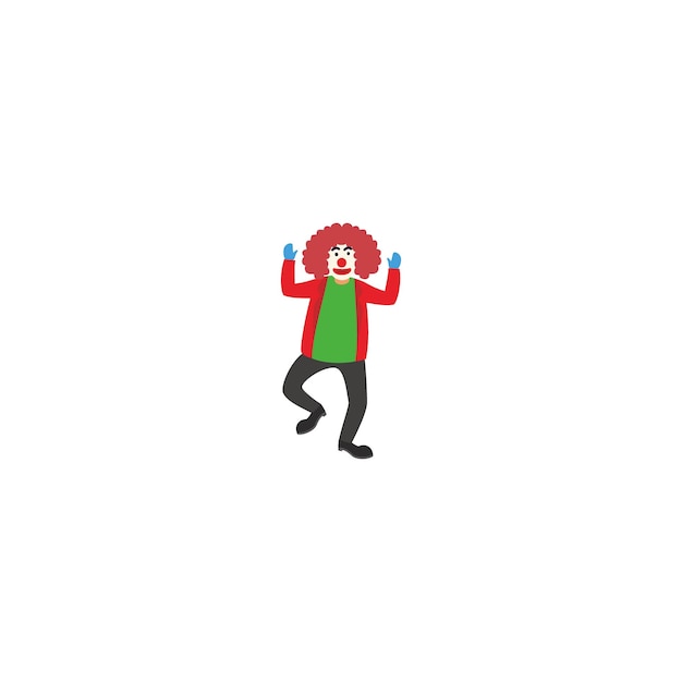 a cartoon drawing of a clown with a red hat on it