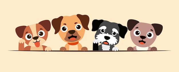 Cartoon Drawing Of Cute Dogs