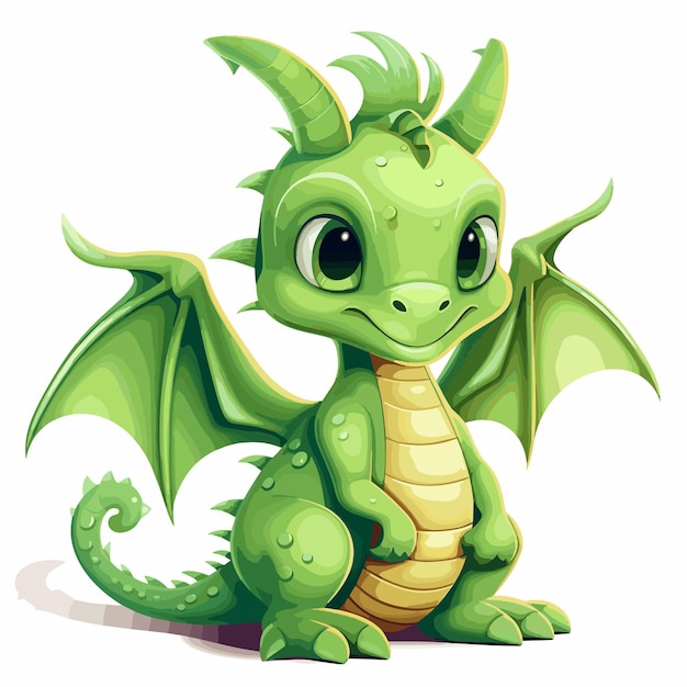 full body digital illustration of a baby dragon with, Stable Diffusion