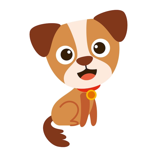 Vector cartoon drawing of a dog