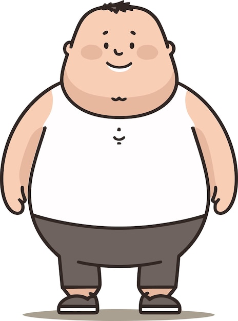 셔츠를 입은 한 남자의 만화 그림