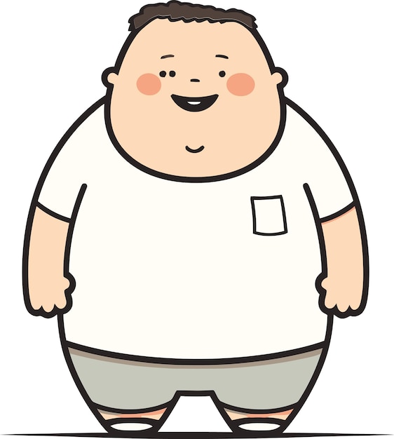 웃고 있다고 말하는 셔츠를 입은 남자의 만화 그림