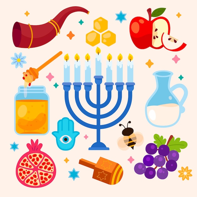 a cartoon drawing of a menorah with a star on it