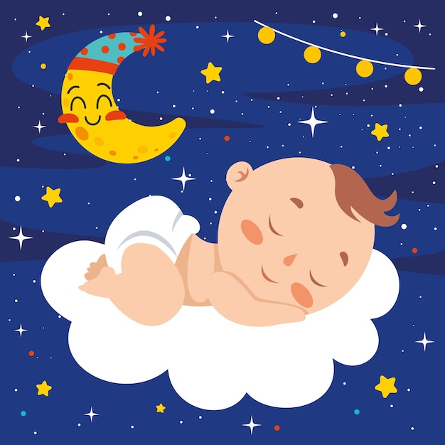 Cartoon Drawing Of A  Newborn Baby Character