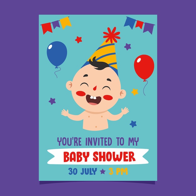 Cartoon Drawing Of A  Newborn Baby Character