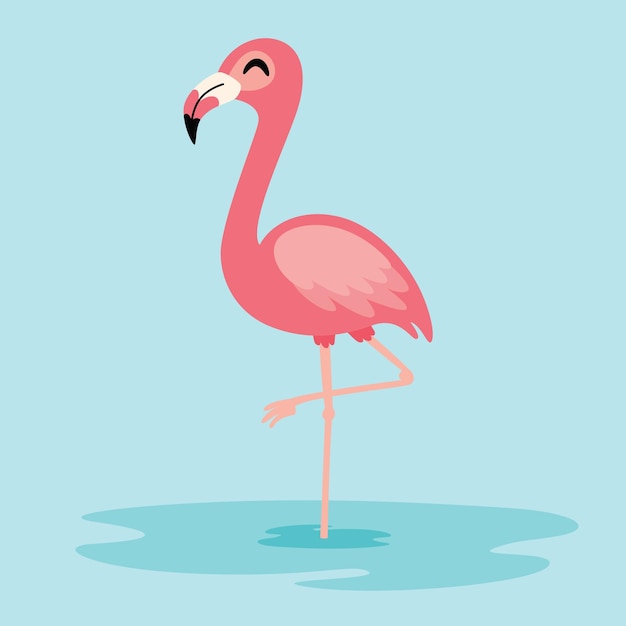 Мультфильм рисунок фламинго