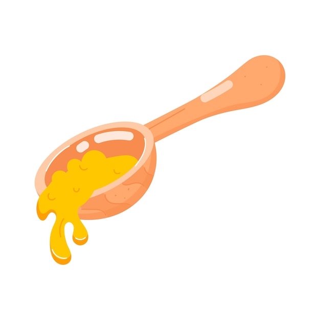 Vector a cartoon drawing of a pan with a spoon and a spoon with a duck in it