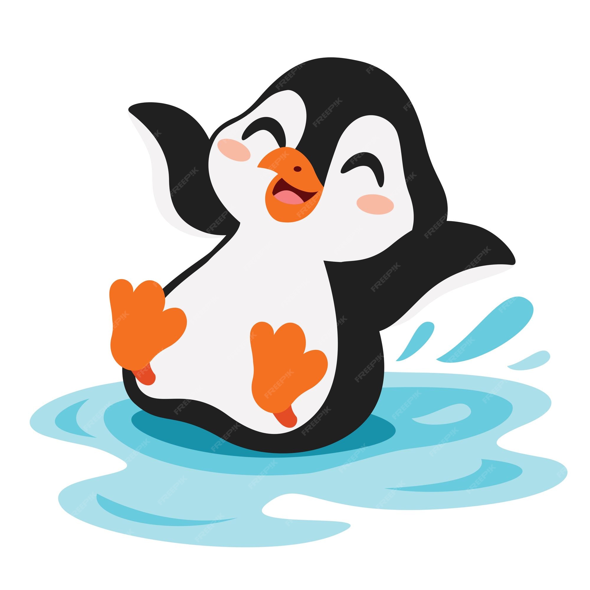 Premium Vector | Cartoon drawing of penguin character Premium Vector | Cartoon drawing of penguin character