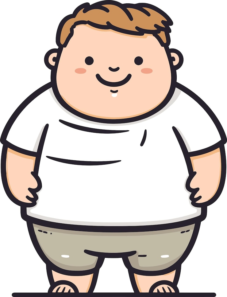 Vector 셔츠를 입은 사람의 만화 그림