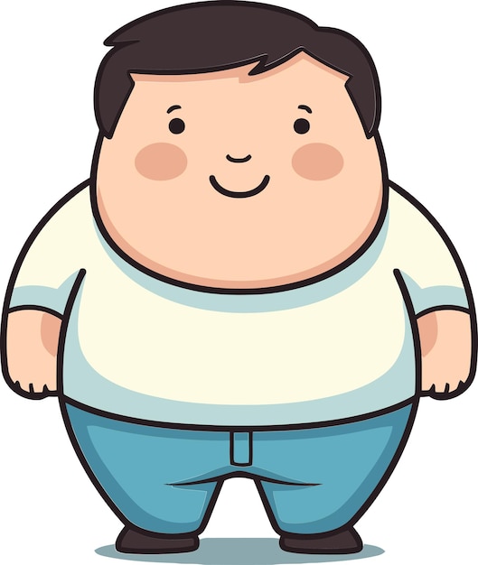 셔츠를 입은 사람의 만화 그림