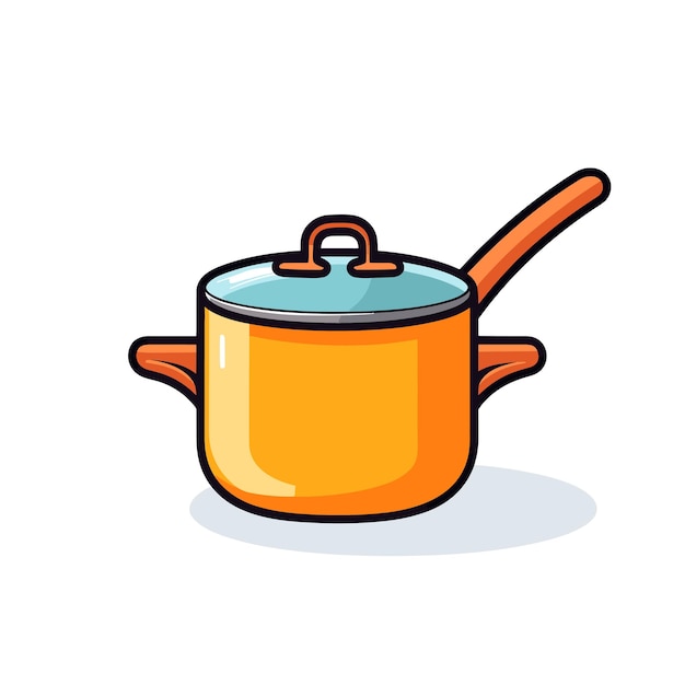 Funny kitchen pot character - pot vector illustration Stock Vector by  ©hanaschwarz 109140564