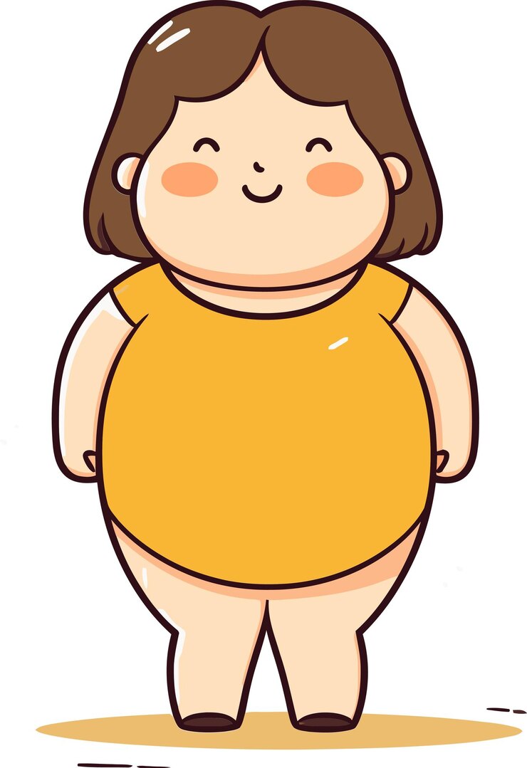 Vector 黄色いトップを着た妊娠中の女性の漫画画