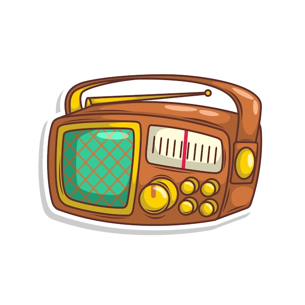 a cartoon drawing of a radio with a scale that says quot the time of 5 00 quot