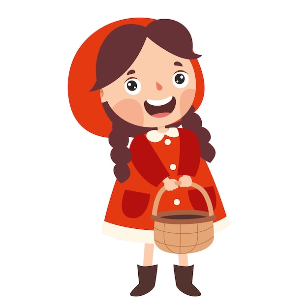 Cartoon Drawing Of Red Riding Hood