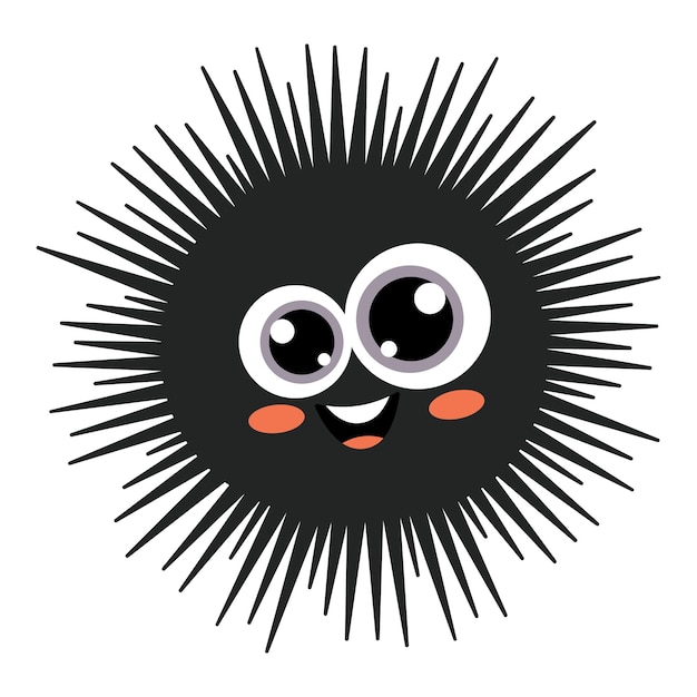 Cartoon drawing of a sea urchin