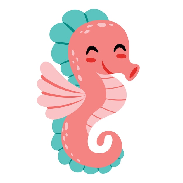 Cartoon Drawing Of A Seahorse