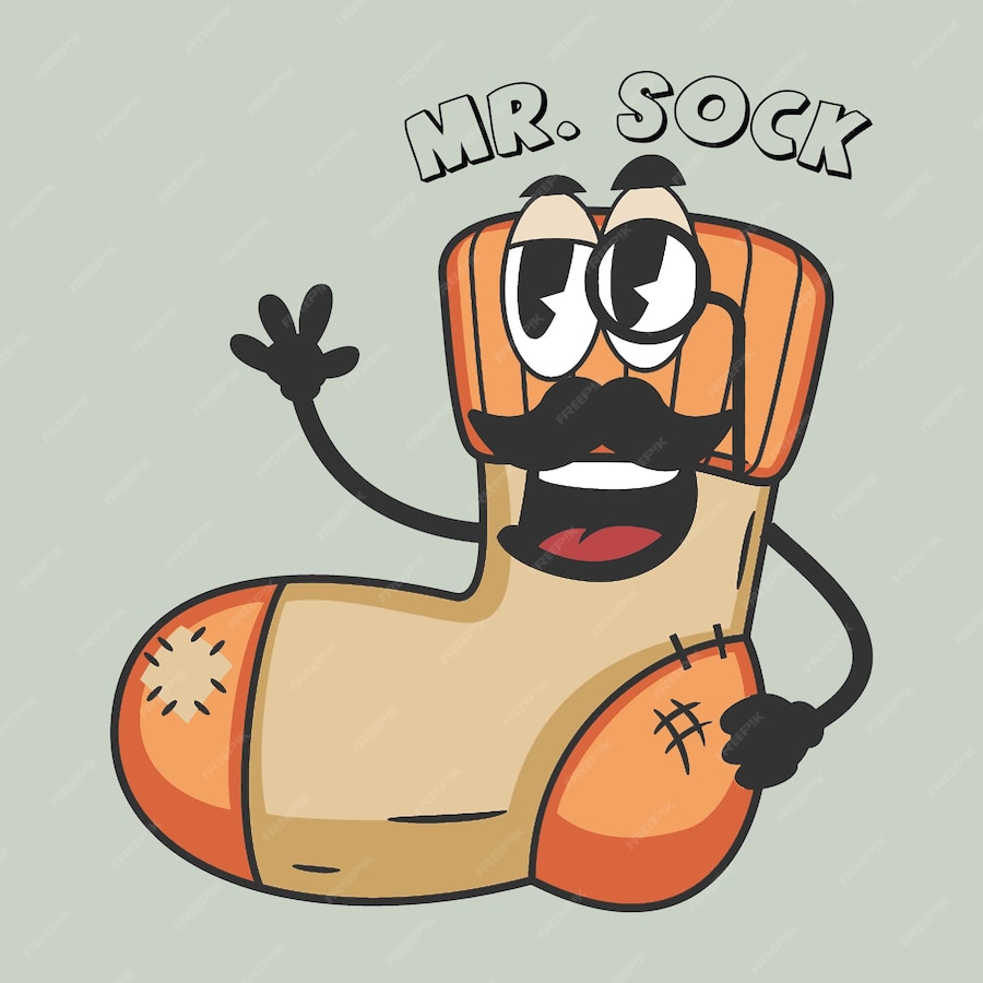 Premium Vector | A cartoon drawing of a shoe that says mr. sock.